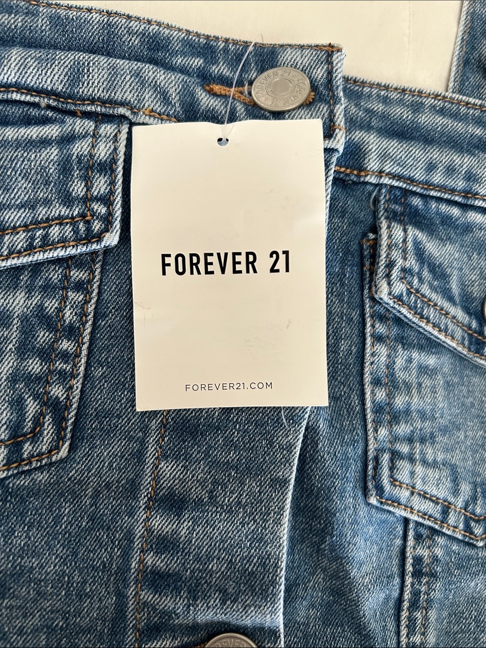 Forever 21 Blue Denim Kids' Suspender Bottoms - Picture 2 of 6
